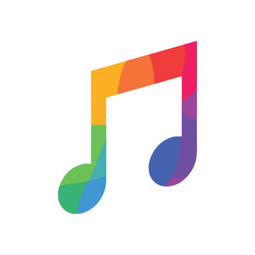 A multicolored eighth note symbol (1)