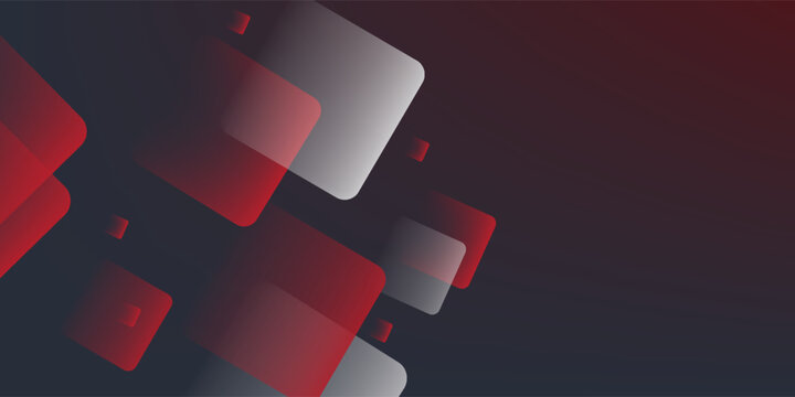 White background with abstract red grey square decoration. Vector illustration for modern presentation background, brochure design, business card background, website slider, landing page