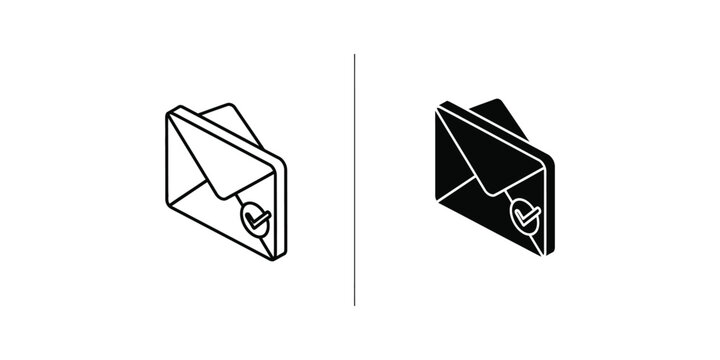 Comparison of unread and read email notifications in folder icons