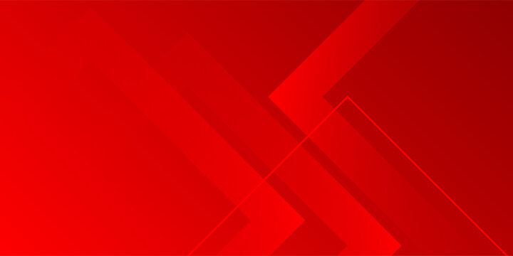Contemporary abstract design with directional arrow elements and vibrant red tones.