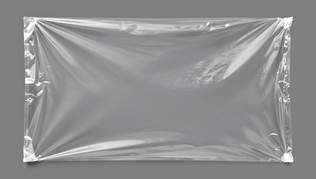 Transparent Plastic Wrap: A close-up shot of a clear plastic wrap.