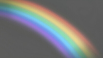 Naklejka premium Arc of Serenity: A vivid rainbow, a symbol of hope and promise, gracefully arches across the soft sky. This image evokes feelings of tranquility and the beauty of nature.