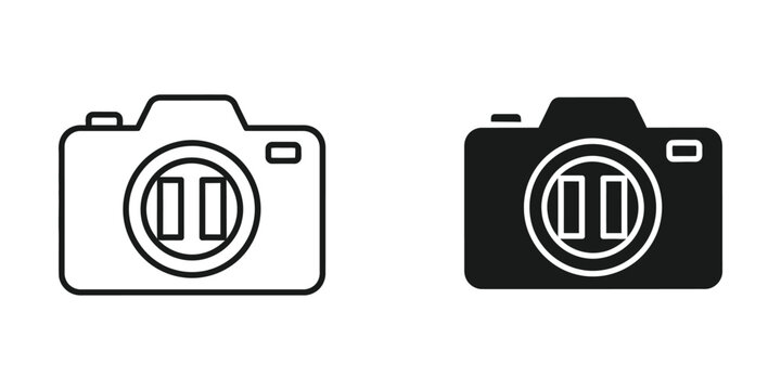 Comparison of a classic camera and a sleek modern camera design illustration