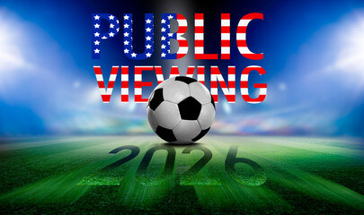 Naklejka premium Fussball Meisterschaft 2026 Public Viewing