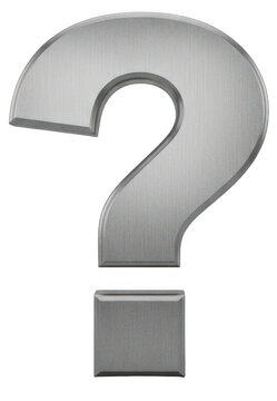 Brushed silver question mark png metallic question mark png steel question mark isolated transparent background image