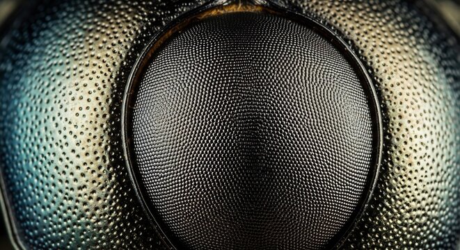 Extreme Macro Close-up of a Jewel Beetles Compound Eye.