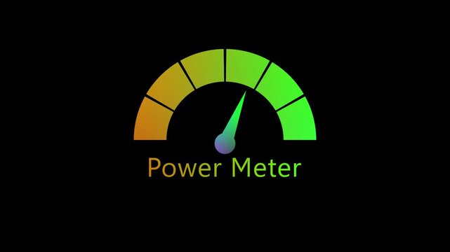 credit score rating moving needle animation on black background, credit score meter animated. Colorful Speedometer or Tachometer Motion Progress on a transparent background .