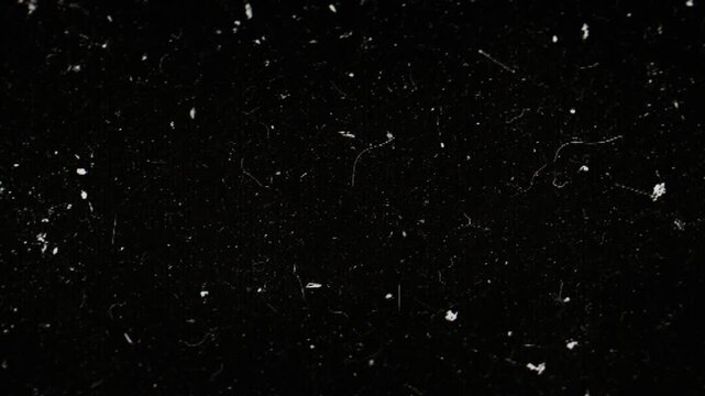 Vintage looping film strip background. 4K reel clutter old tv grain noise frame. Videotape texture overlay with scratches