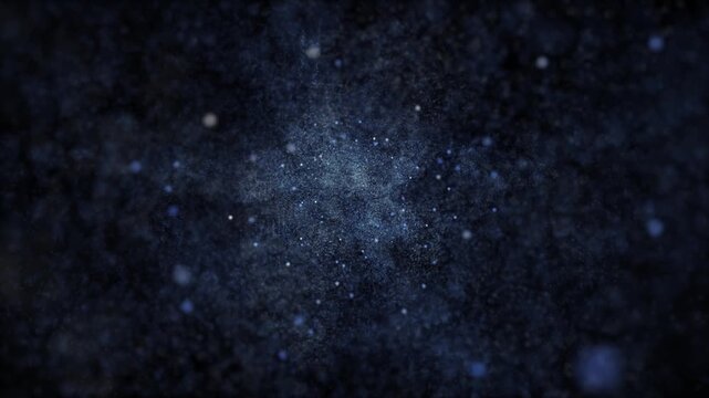 Flying at hyperspace warp speed through a tunnel of glowing blue stars and particles in outer space. Galaxy starburst effect motion background. Full HD and looping animation.