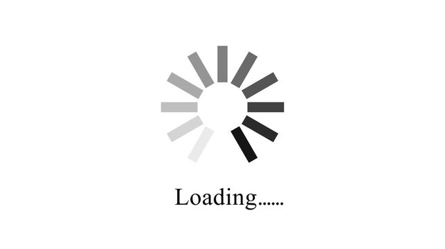 Loading Circle Icon Animation on White Background. 4K Video Loopable Preloader