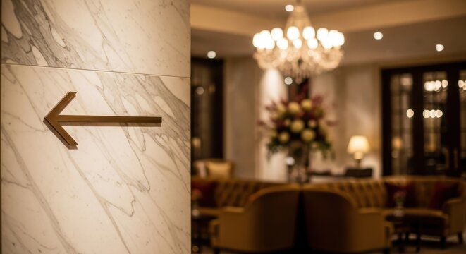 Luxurious crystal chandelier illuminating an elegant hotel lobby with opulent seating and marble accents