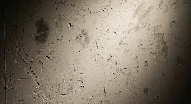 Close-up of an aged, textured wall surface showing faint smudges and scuff marks