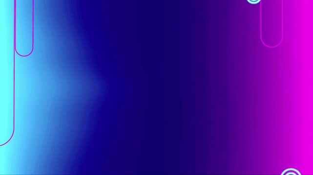 Modern gradient background with glowing cyan and pink capsule shapes in a flat design style.