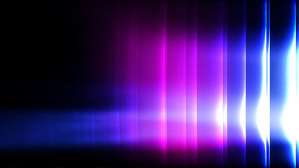 Obraz premium Futuristic ribbed glass background with vibrant gradient waves, abstract fractal distortion, glowing geometric stripes, and glossy holographic texture.