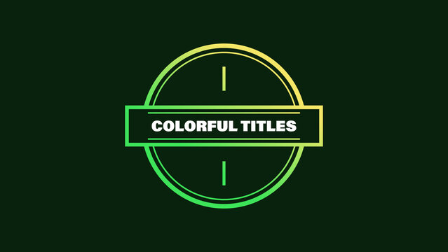 Colorful Titles