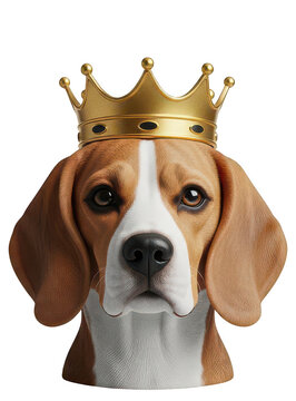 Royal beagle dog png majestic beagle dog png king beagle dog png Adorable puppy isolated transparent background image