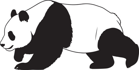 black and white panda Silhouette Vector  © FARUK HOSSAIN