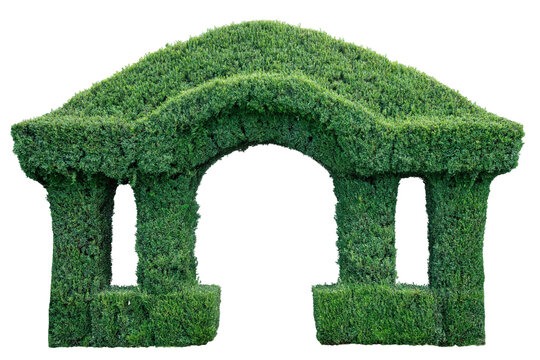 Decorative Arch Made of Lush Greenery