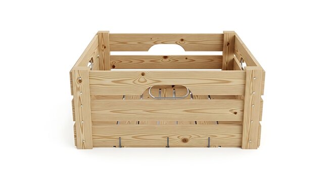 Empty cardboard toolbox with handles