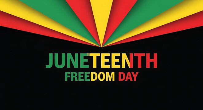 Vibrant juneteenth freedom day celebration graphic design