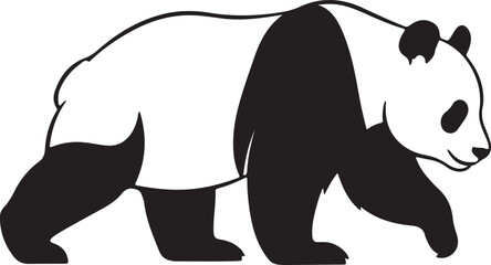 black and white panda Silhouette Vector  © FARUK HOSSAIN