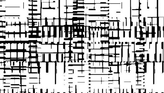 Black and white abstract grunge pattern with glitch effect for sporty and modern background, easily resized and recoloured at your discretion without losing quality. EPS10 