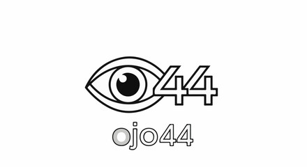Obraz premium Stylized eye graphic with numbers and text
