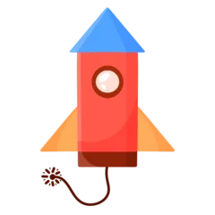 Firework shape rocket ship cartoon illustration design.   © Hero Design