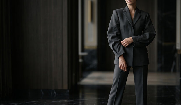 Avant-Garde Full Body Fashion with Sculpted Silhouette and Strong Power Stance
