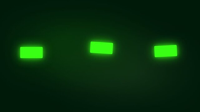Abstract 3x Rectangle Neon Green Float Motion Loop, 2K Seamless Creative Video v20260428230903