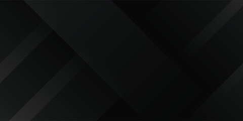 Fototapeta premium Modern black white abstract background. Minimal. Gradient. Dark grey banner with geometric shapes, lines, stripes, triangles. Design. Futuristic. Cut paper or metal effect.