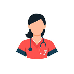 Fototapeta premium Female Nurse Wearing Medical Uniform.