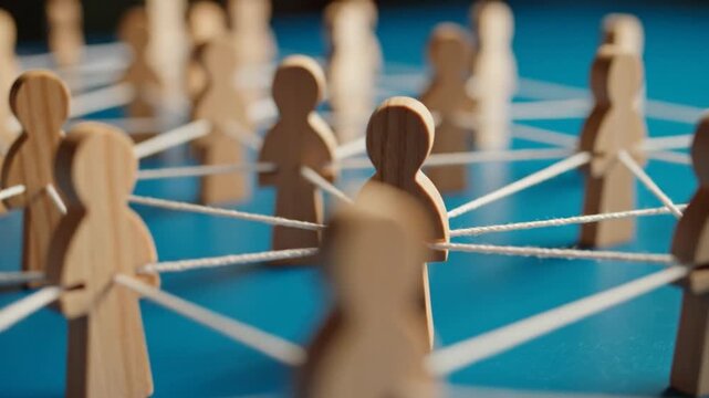 People linked in network.