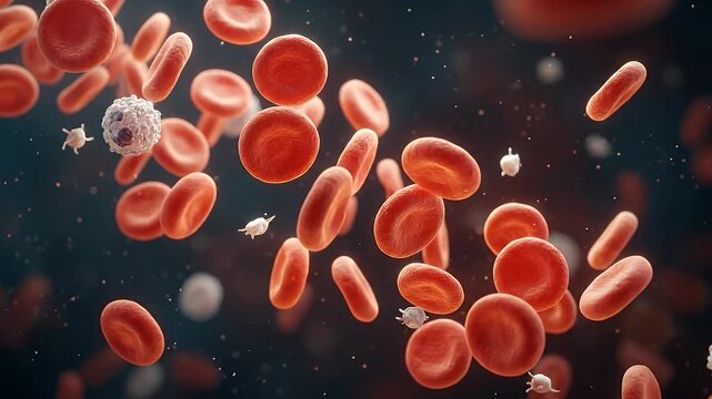 Red blood cell white blood cell platelet blood microscopic biology medical health science circulation flow view blood cell illustration science health biology medical microscopic circulation