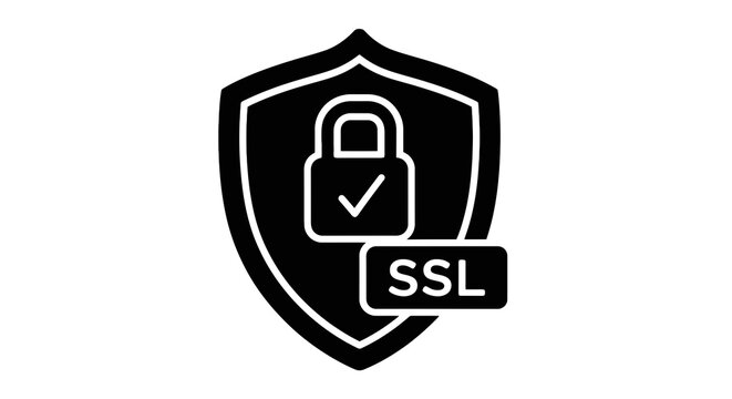 SSL Secure Lock Shield Icon.