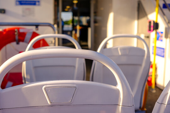 A Close Up Image of Empty Seats on a Brisbane Citycat Ferry