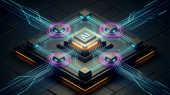 AI traffic flow optimization isometric traffic network hero for smart city whitepaper, machine learning urban mobility, Fortune 500 smart city briefing