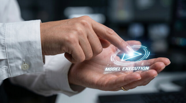 Ai inference model execution on hand gesture with digital interface