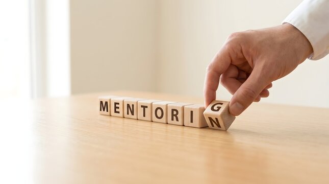 Finishing the word mentoring for career advancement and coaching
