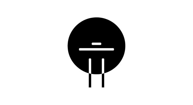 Electronic component diode symbol icon.