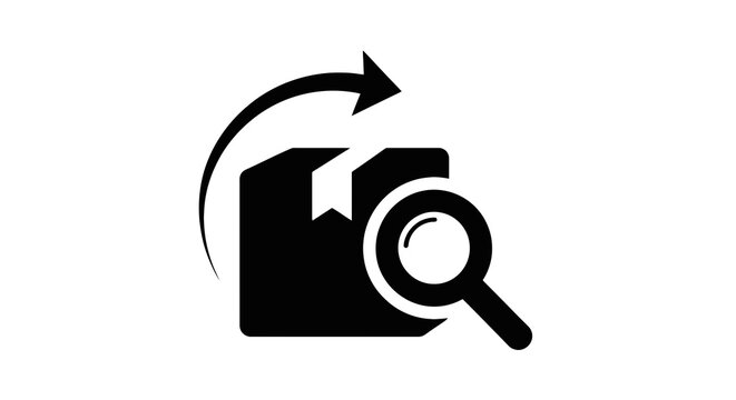 Magnifying glass on a document.