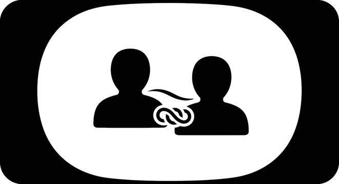 Two people talking to each other.