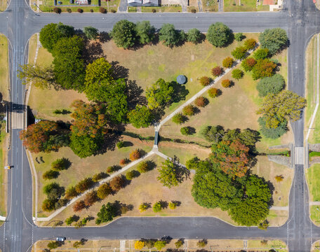 Aerial view of Park in Glen Innes
