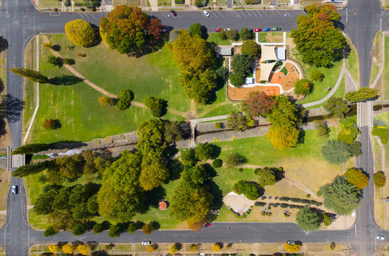Aerial view of Park in Glen Innes