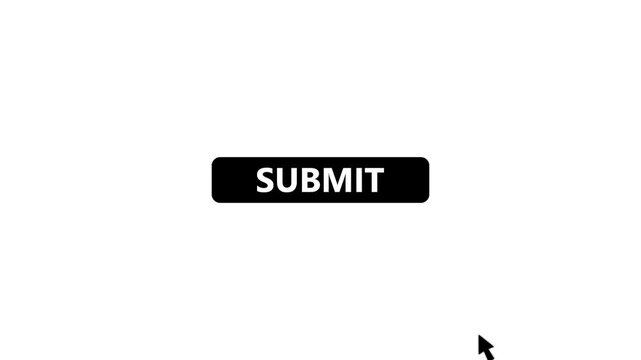 submit Button Click Animation with Mouse Cursor, User Interface Call to Action UI Element on White Background.