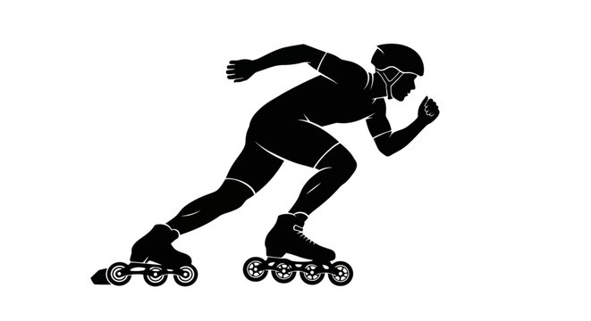 Inline Speed Skater Silhouette