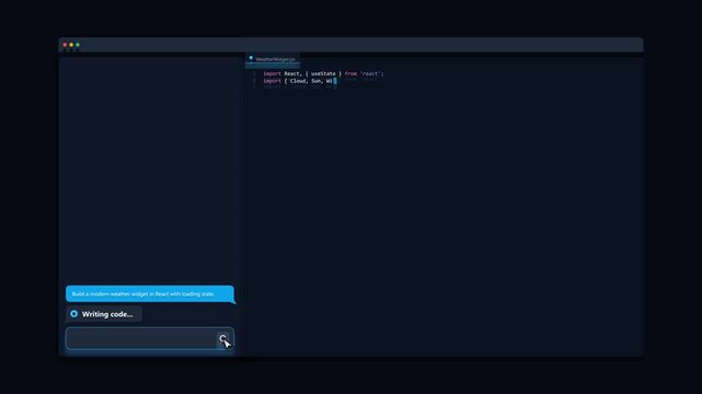 Computer screen displaying code editor in dark mode with neon syntax highlighting