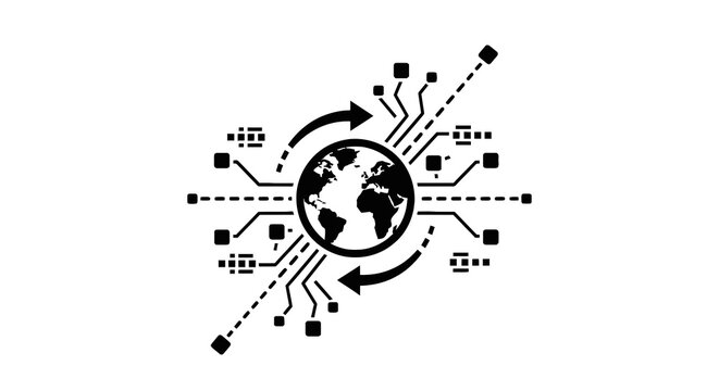 Black and white globe circuit.