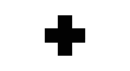 Obraz premium Black Cross Symbol Mark Icon.