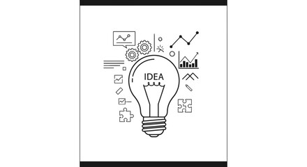 Light Bulb with Idea Concept. © ajji